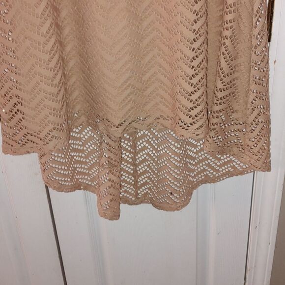 Luxology tan hi low dress Sz M - Picture 6 of 7